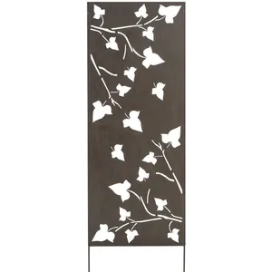 Nortene 2012059 Panneau en métal avec Motif Floral Marron 0,6 x 1,5 m