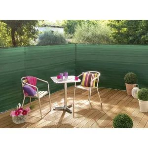 Brise Vue Tissé 100% Occultant -Vert - 1,2 X 5 M Supratex