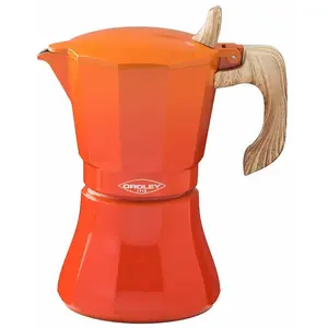 Cafetière Italienne Oroley Petra 6 Tasses Orange Aluminium pas cher
