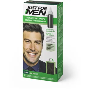 Comparateur de prix : Colorant capillaire en shampooing - JUST FOR MEN - Moreno - Brun - Sans ammoniaque - Homme