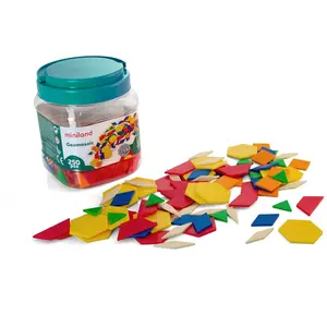 Miniland Lot de 250 Formes géomosaïques en Pot 95045 pas cher