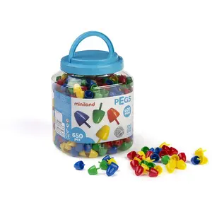 Miniland Lot de 650 pinces à linge en pot de 20 mm 31820 pas cher