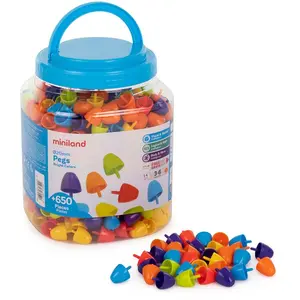 Miniland 31849 Lot de 650 Pinces à Linge de 20 mm Couleurs Assorties