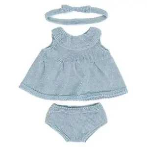 Comparateur de prix : Miniland Ensemble De Vêtements Tricotés : Robe Et Bandeau 38 Cm