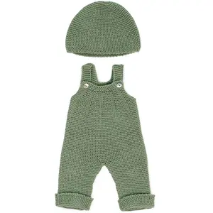Comparateur de prix : Miniland Ensemble De Vêtements Tricotés : Barboteuse Et Bonnet 38 Cm