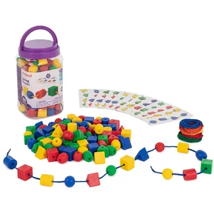 Miniland- Lot de 100 Formes de laçage, 50.31752, Multicolore pas cher