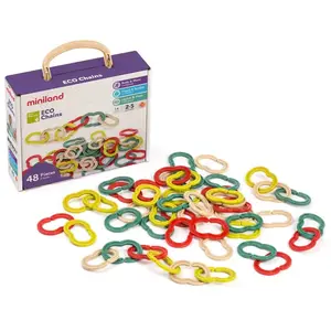 Miniland Jeu de maillons à assembler : Mon premier collier chaine pas cher