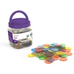 Miniland Pot De Disques Translucides 200 Pièces pas cher