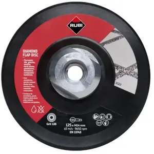 Rubi - Disque de meulage à lamelles diamantées 100/120 Ø125MM 32938