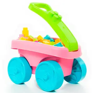 Comparateur de prix : Molto Wagon De Blocs Rose Avec Jeu De Construction 20 Pièces