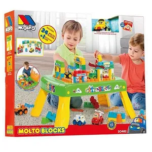 Comparateur de prix : Table d'activités MOLTO - Multicolore - 24 blocs et une voiture électronique