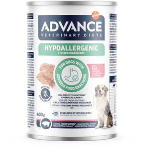 Comparateur de prix : Advance Veterinary Diets Hypoallergenic pour chien - porc (400 g)