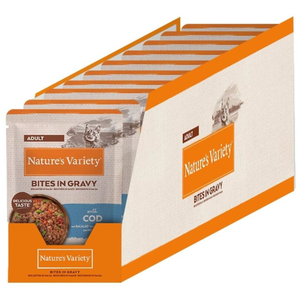 Nature's Variety Bouchées en sauce 22 x 85 g pour chat - cabillaud pas cher