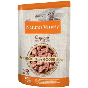12x70g Nature's Variety Original Paté No Grain poulet, oie - Pâtée pou... pas cher