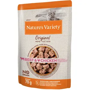 Comparateur de prix : 24x70g Nature's Variety Original Paté No Grain boeuf, poulet - Pâtée p...