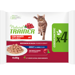 Natural trainer adulte - 4 x 85 g boeuf pas cher