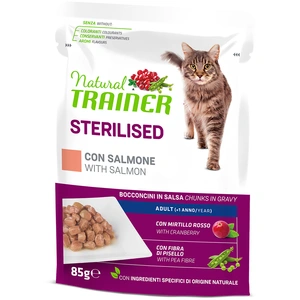 Natural Trainer Stérilisé Aliment Humide pour Chats Adultes avec Canard, 85 GR