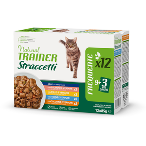 12x85g Trainer naturel en mélange de sauce (4 variétés) Nourriture humide pour chats pas cher