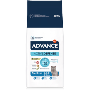 Comparateur de prix : 15kg Advance Sterilized Croquettes à la dinde et à l'orge pour chat