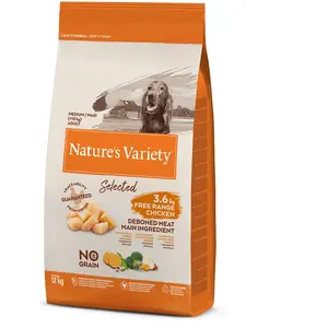 Comparateur de prix : Nature's Variety Croquettes True Instinct High Meat Medium Maxi Adult Poulet - 12kg