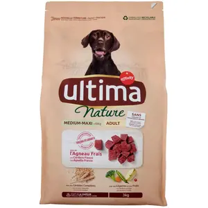 Ultima Nature Croquettes pour Chien Adult Medium/Maxi à l'Agneau - 3 kg pas cher