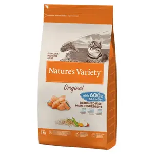 Comparateur de prix : Nature's Variety Healthy Grains Sterilized Adult saumon pour chat - 3 kg
