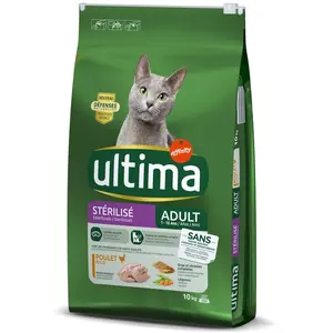 Ultima Croquettes pour Chat Stérilisé Adult avec du Poulet - 10kg pas cher