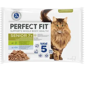 Pâtée pour chat senior - PERFECT FIT - au poisson et à la dinde - Aliment humide - Moins de 1 kgVendu parzooplus