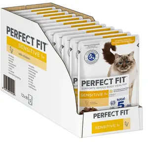 PERFECT FIT Sensitive Poulet | 12 x 85 g de Nourriture pour Chat Humide pas cher