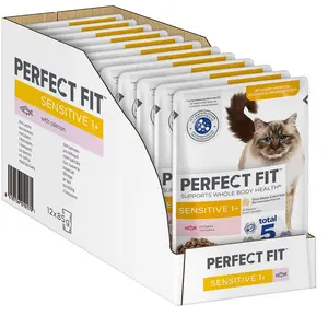 Comparateur de prix : PERFECT FIT 12x85g Perfect Fit Sensitive 1+ Saumon, - Sachet Pour Chat
