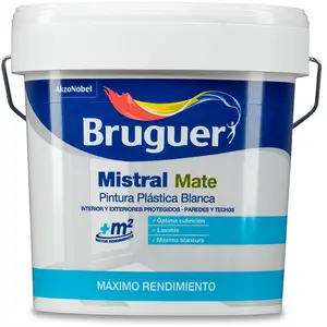 GENERIQUE Peinture plastique blanche mat mistral 4 litres. Bruguer pour interieur et exterieur. 5586674