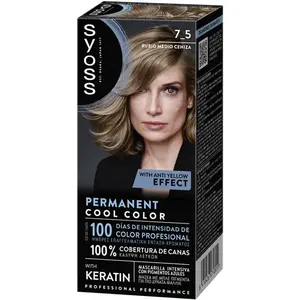 Syoss Permanent Cool Color #7.5-Rubio Medio Ceniza pas cher