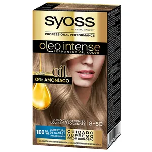 Colorations Syoss Oleo Intense Coloration Sans Ammoniaque 8.50-blond Cendré 5 Pc pas cher