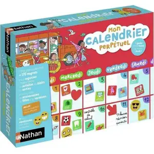 Comparateur de prix : NATHAN - Mon Calendrier Perpetuel Magnétique