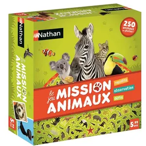 Nathan - 31468 - Mission Animaux - jeu pour la famille dès 5 ans pas cher