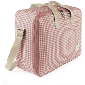 Walking Mum Valise de maternité I Love Vichy rose pas cher