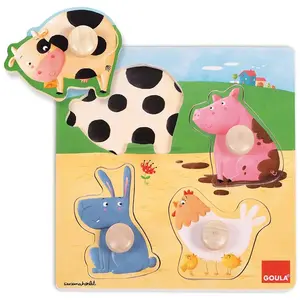 Comparateur de prix : Goula Puzzle encastrement en bois : Les animaux de la ferme