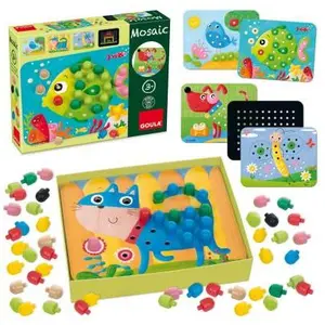 Jumbo Jeu de fiches Mosaïque d'animaux - DISET - Pour enfant de 3 ans et plus - Multicolore pas cher