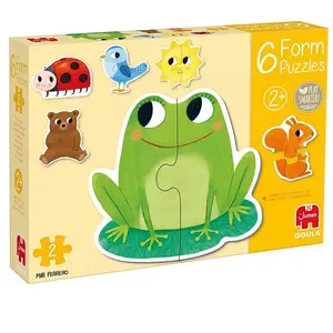 Puzzle Animaux Junior en Bois 12 Pièces - GOULA - Ecureuil, Ours, Grenouille