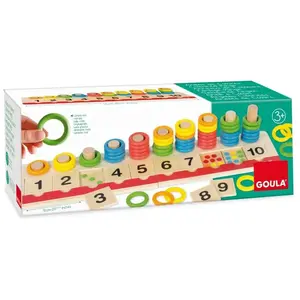 Goula Jeu Éducatif Anneaux Colorés Pour Apprendre À Compter Beige