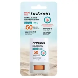 BABARIA Sunscreen Stick SPF50 20GR Mixte, Negro, Seulement pas cher