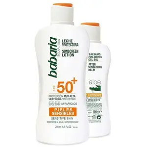 Protections solaires Babaria Solar Piel Sensible Spf50+ Leche Coffret pas cher