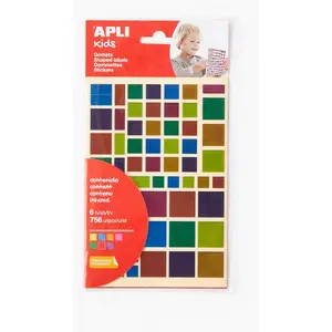 APLI Kids Gommettes - Carré - 756 pastilles métallisées