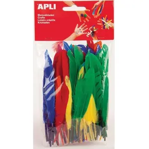 Comparateur de prix : APLI Kids Sachet 100 Plumes Couleurs Ass
