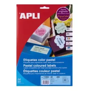 Comparateur de prix : Apli 011843 Lot de 20 Etiquettes multi usage 70 x 37 mm Rose Pastel