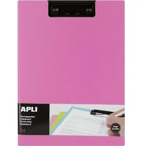 Apli 17208 - Porte-blocs avec rabat Premium Rose A4 pas cher