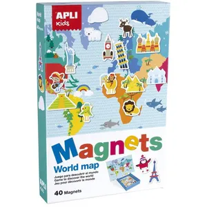 Comparateur de prix : Set de 40 magnets Apli Kids World Map