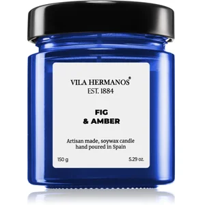 Vila Hermanos Apothecary Cobalt Blue Fig & Amber bougie parfumée 150 g