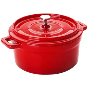 Comparateur de prix : IBILI - Mini cocotte ronde rouge, 13 x 8 cm, Fonte, Compatible avec l’induction