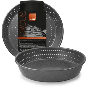 Comparateur de prix : IBILI Moule à Tarte Perforé Crous 24 cm, Acier, Noir, Taille Unique